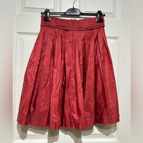 Viktor & Rolf for H&M 100% Silk Crimson A-line Pleats Skirt - Picture 2 of 10